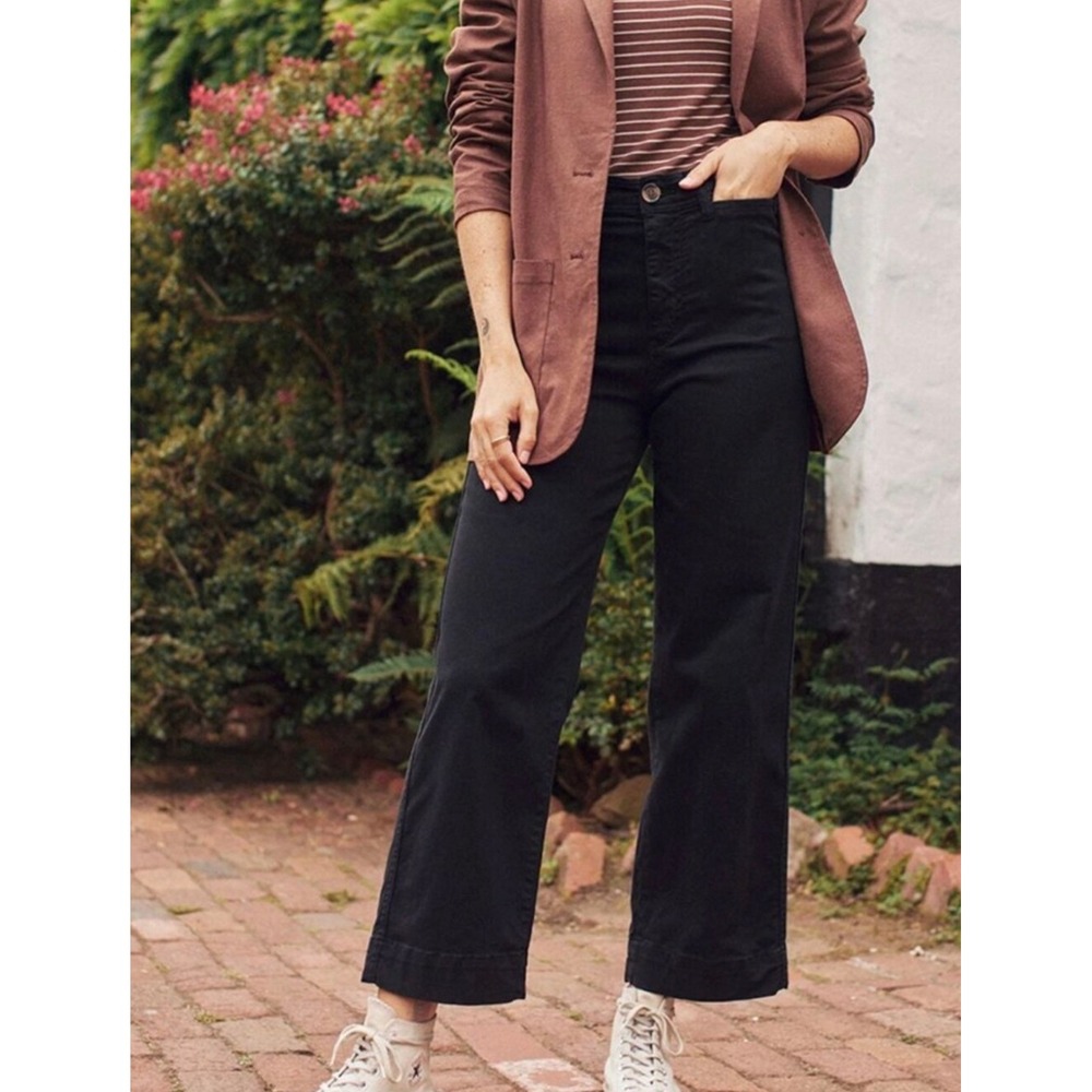 Marine Layer Black Wide-Leg Pants
